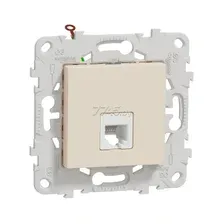 Розетка телефонная скрытая SCHNEIDER ELECTRIC Unica New бежевая (NU549244)