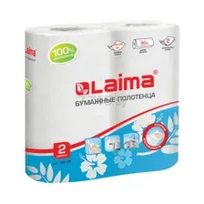 Полотенца бумажные LAIMA бытовые 2 рулона (128726)
