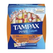 Тампоны женские гигиенические Tampax Компак Перл Супер плюс ДУО 16шт