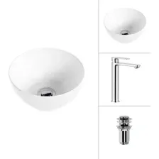 Умывальник Lauter 21601E + Moon 21СK81691C с донным клапаном 21190CH (хром)