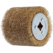 SW1012SW00319 Щетка стальная с латунным покрытием 100х120 мм 0,3 мм WORTEX (диаметр 120 мм, ширина 1