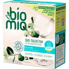 Таблетки для посудомоечной машины BioMio All-in-One с эфирным маслом эвкалипта (50 шт)