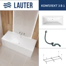 Ванна Lauter Oasis 155 21203055 (с каркасом и сифоном 21Y31010 хром)