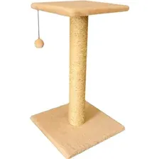 Когтеточка Cat House с полкой 0.70, сизаль бежевый