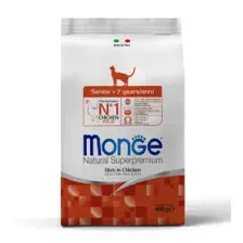 Сухой корм Monge Cat Daily Line Senior для пожилых кошек, с курицей 400гр