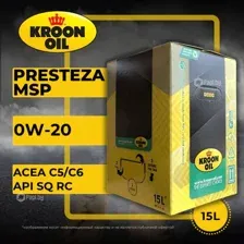 Масло моторное Presteza MSP 0W-20 15L 37460 KROON OIL 37460