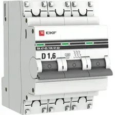 Выключатель автоматический EKF PROxima ВА 47-63 mcb4763-3-1.6D-pro