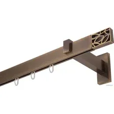 Карниз для штор Lm Decor Флэт Лайн Грид одинарный (антик, 2.0м)