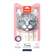 Лакомство для кошек Wanpy Cat Нежное пюре из тунца и креветок (25x14г)