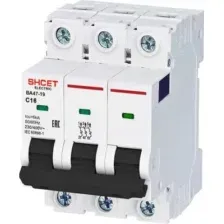 Автоматический выключатель SHCET ВА 47-19 3Р 6А C 6kA (S0000142)