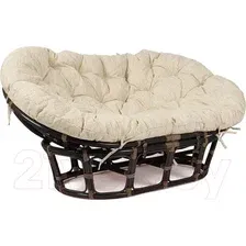 Диван садовый Tetchair Mamasan 23/02 W с подушкой (античный черно-коричневый)