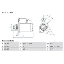 Стартер BOSCH 0 986 023 940