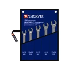Набор ключей разрезных 8-19 мм 5 предметов THORVIK 