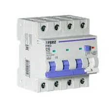 Дифференциальный автомат FMO-EL-3P+N 10A 30mA 6kA тип AC, х-ка C, 4M Dr.Ferz