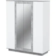 Шкаф Interline Quartz QZ-ШК3 (белый платинум/бетон)