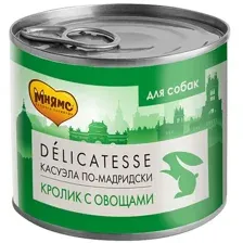 Консервированный корм для собак Мнямс Касуэла по-мадридски кролик с овощами 200 г