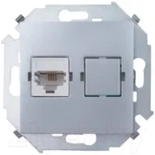 Розетка Simon 1591480-033 (алюминий)