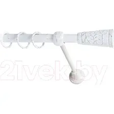 Карниз для штор Lm Decor Византия 066 1р гладкий (белое золото, 3м)