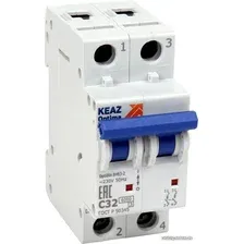 Выключатель автоматический КЭАЗ 2P C 25А 6кА OptiDin BM63-2C25-УХЛ3 260602