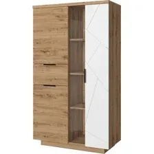 Шкаф-витрина Anrex Kaylas 1V2D1S-P (дуб наварра/эко джелато)