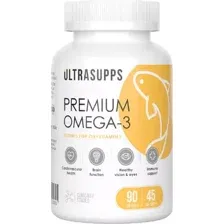 Жирные кислоты Ultrasupps Премиум Омега-3 (90 капсул)