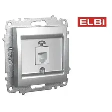 Розетка компьютерная Elbi Zena-Vega 609-011000-248 (серебро)