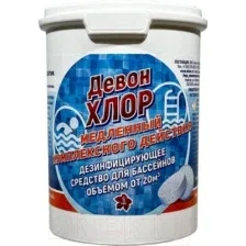 Средство для бассейна дезинфицирующее Девон Хлор Медленный комплексного действия (1кг)