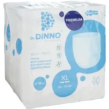 Трусы впитывающие для взрослых Dr.DINNO Premium, одноразовые, ХL, 10 шт