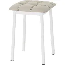 Табурет AMC Comfort 7К6.3 (кожзам, бежевый/белый)