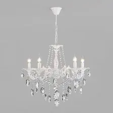 Люстра Евросвет Veletta 10108/5 Strotskis (белый/прозрачный хрусталь)
