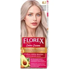 Крем-краска для волос Florex Super Кератин тон 8.1 снежный блонд
