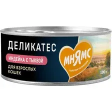 Влажный корм для кошек Мнямс Индейка с тыквой Паштет по-оксфордски / 176670 (100г)