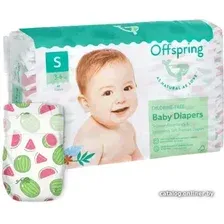 Подгузники Offspring S 3-6 кг Арбузы (48 шт)