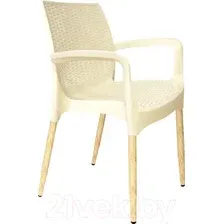 Стул садовый Sheffilton SHT-S68/S424-С (бежевый/светлый орех)