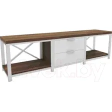 Тумба Hype Mebel Хельга 150x40 (белый/дуб галифакс олово)