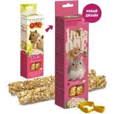 Лакомство для грызунов Little One Палочки с воздушным рисом и орехами 2х55 г