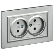 Розетка IEK Brite BR-R23-10-K47-F (алюминий)