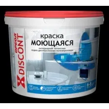 Краска водно-дисп. полиакр. интерьерная Ореол моющаяся белая мат. 6.5кг