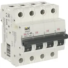 Выключатель автоматический IEK ARMAT M06N 4P C 40А AR-M06N-4-C040