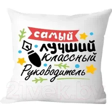 Подушка декоративная Print Style Самый лучший классный руководитель / 40x40plat94