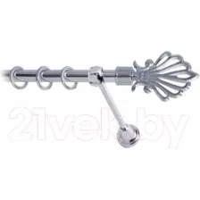 Карниз для штор Lm Decor Веер 006 1р гладкий (хром, 2.4м)