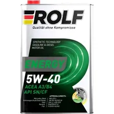 Моторное масло Rolf Energy 5W40 A3/B4 SN/CF / 101960 (1л)