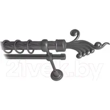 Карниз для штор Lm Decor Кения 023 2р витой (антрацит, 3.6м)