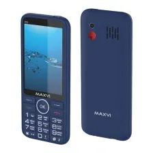 Мобильный телефон Maxvi B35 (синий+ЗУ)
