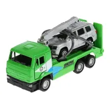 Набор игрушечных автомобилей Технопарк Камаз с машинкой Toyota Land Cruiser / SB-17-24-R-WB