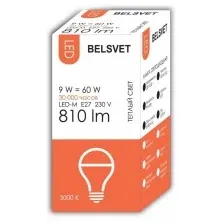 BELSVET LED-M A60 9 W 3000 K E27 (ГРУША)