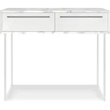 Туалетный столик Shtabe Royal 5211 эко (мрамор каррара/белый/р.черная)
