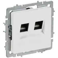 Розетка IEK Brite BR-K20-2-K91 (арктический белый)