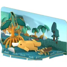 Игрушка-конструктор Halftoys Animal Утконос с диорамой HA012