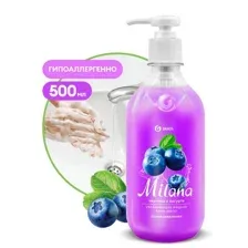 Мыло жидкое для рук GraSS Milana черника в йогурте, 500мл. GRASS 126300